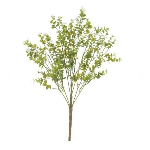 Enfeite de Páscoa Buque Mini Flores Branca 56,5cm Cromus