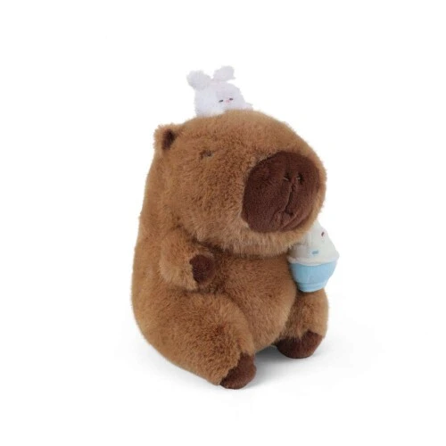 Enfeite de Páscoa Capivara de Pelúcia com Cupcake 26cm  Cromus