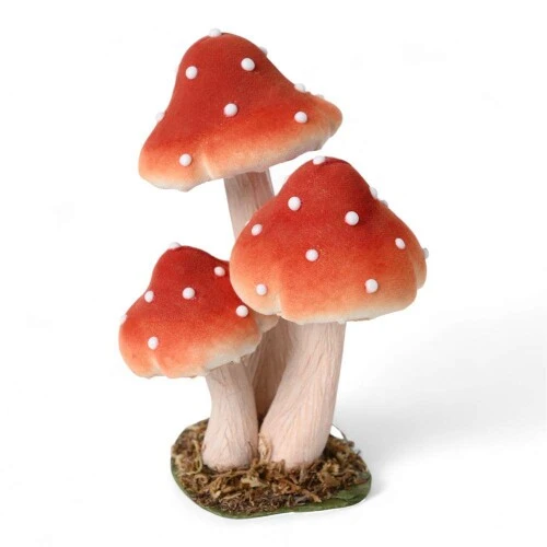 Enfeite de Páscoa Cogumelos Decorados Vermelho 18cm  Cromus