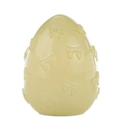 Enfeite de Páscoa Ovo de Vidro com Led Amarelo 25cm  Cromus
