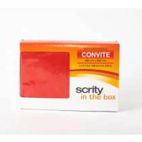 Envelope Convite Vermelho - 160X235 - Scrity