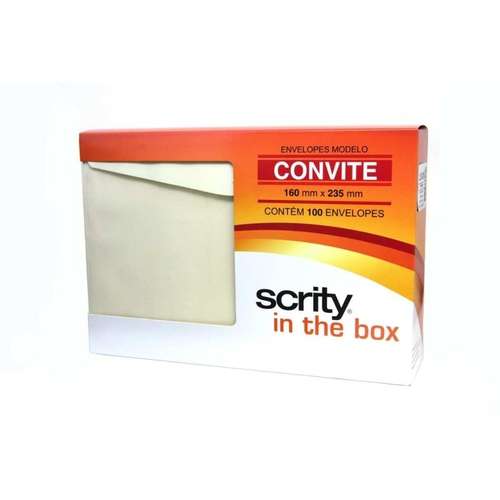 Envelope Creme 160X235 Carta c/ 100 - Scrity