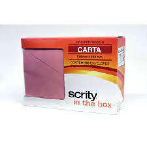 Envelope Rosa Claro 114X162 Carta c/100 - Scrity