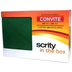 Envelope Verde Bandeira 162X235 Carta c/100 - Scrity