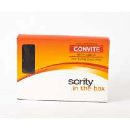 Envelope convite 160X235 Preto - Scrity