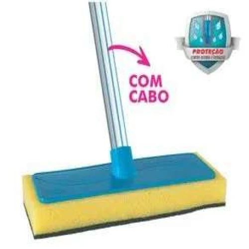 Esponja Limpa Piso c/Cabo  Santa Maria