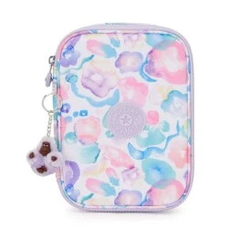 Estojo 100 Pens aqua Flowers - Kipling