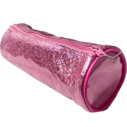 Estojo Cilíndrico 1z holográfico pink- Vini Forte