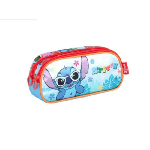 Estojo Duplo Stitch Azul - Luxcel
