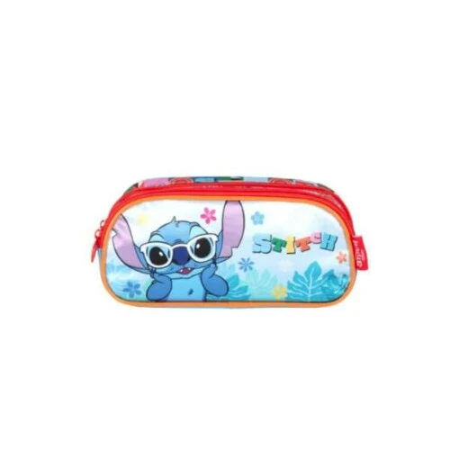 Estojo Duplo Stitch Azul - Luxcel Estojo Duplo Stitch Azul - Luxcel
