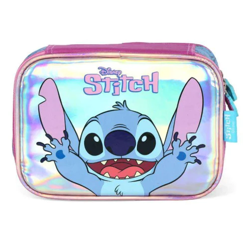 Estojo Necesser Stitch Azul Com Degradê Lilás - Luxcel Estojo Necesser Stitch Azul Com Degradê Lilás - Luxcel