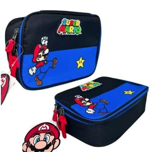 Estojo Necesser Super Mario Azul - Luxcel