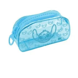 Estojo Trasparente em PVC Cristal Stitch Azul - DAC