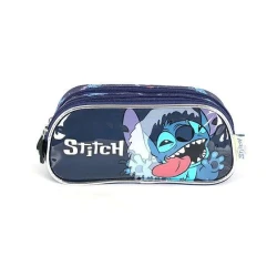 Estojo Triplo Stitch Azul - Luxcel