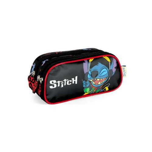 Estojo Triplo Stitch Preto - Luxcel