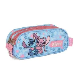 Estojo Triplo Stitch azul - Luxcel