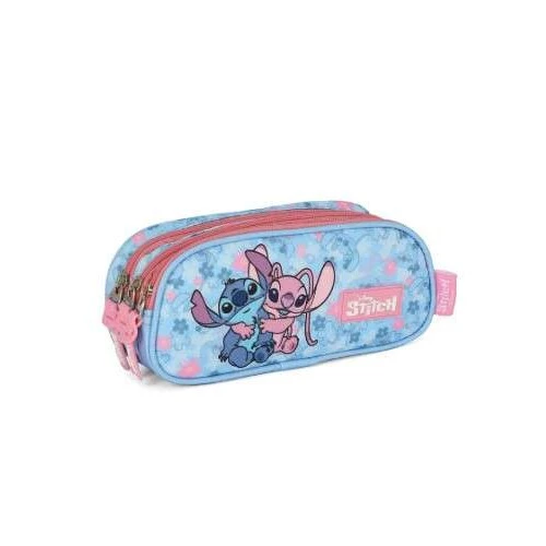 Estojo Triplo Stitch azul - Luxcel