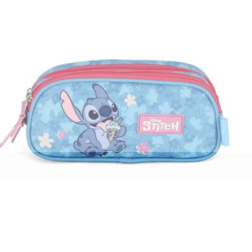 Estojo Triplo Stitch azul - Luxcel
