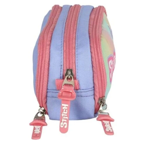 Estojo Triplo Stitch rosa - Luxcel