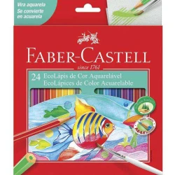 Estojo de Lápis de Cor 24 Cores Aquarelável Faber Castell