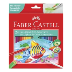 Estojo de Lápis de Cor 24 Cores Aquarelável Faber Castell