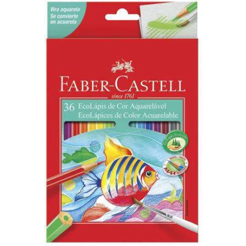 Estojo de Lápis de Cor 36 Cores Aquarelável Faber Castell