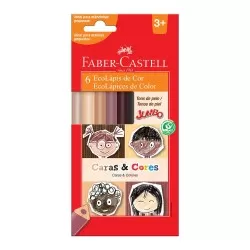 Estojo de Lápis de Cor Jumbo 6 Cores Faber Castell