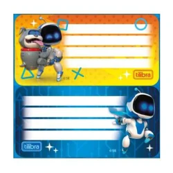 Etiqueta Escolar Astro Bot com 8 Etiquetas - Tilibra