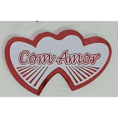 Etiqueta para Presente Com Amor - Cartela com 100 Unidades