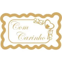 Etiqueta para Presente Com Carinho - Cartela com 100 Unidades