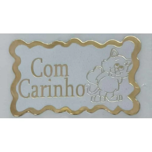 Etiqueta para Presente Com Carinho - Cartela com 100 Unidades