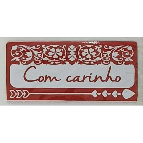 Etiqueta para Presente Com Carinho - Cartela com 100 Unidades