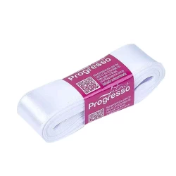 FITA P/ PRESENTE CETIM ROSA C/ BRANCO 38MM PROGRESSO