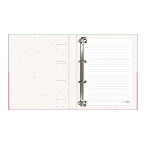 Fichário Happy Rosa 80 Folhas - Tilibra