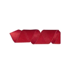 Fita de Natal Vermelha Glitter 6,3cm x 91,4 Metros - Cromus