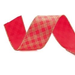 Fita aramada Cromus xadrez 6,3cm × até 9,14m