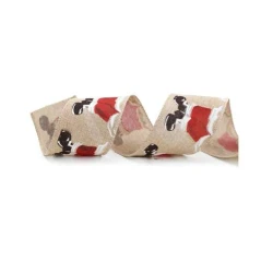 Fita para Presente Natalina Cromus 6,3cm  Estampa Pernas do Noel