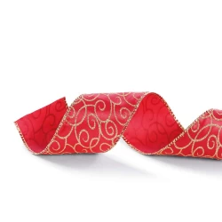 Fita de Natal Vermelho 6,3cm - Cromus