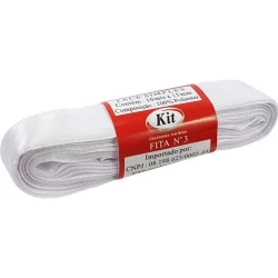 Fita para Presente Cetim Branco 38mmx10m - Kit