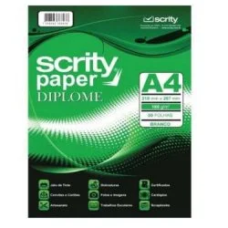 Folha Papel Diplome 180g Branco Scrity P/Com 50