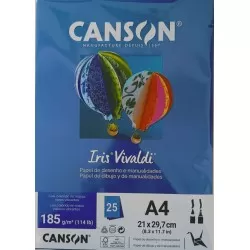 Folha de Papel Color Azul Marinho 185g/m² com 25 unidades - Canson