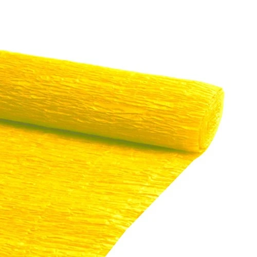 Folha de Papel Crepom Amarelo Realce