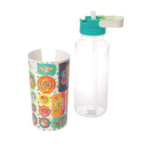 Garrafa Plástica Abre Dinossauro Automática 600ml- Plasútil