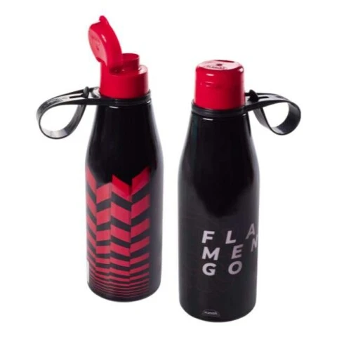Garrafa Plástica Abre Fácil Flamengo 530ml- Plasútil