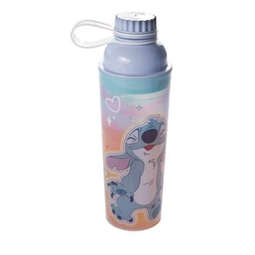 Garrafa Plástica Coqueteleira Stitch 660ml- Plasútil