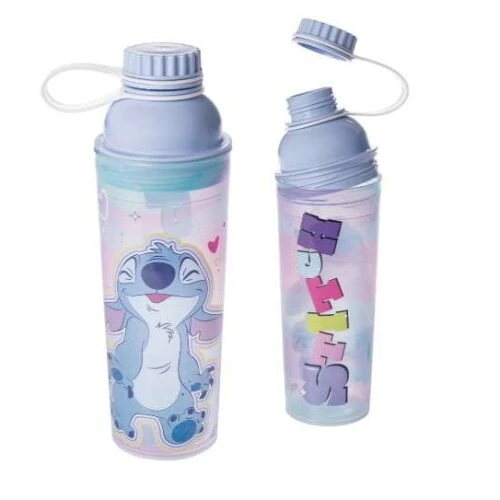 Garrafa Plástica Coqueteleira Stitch 660ml- Plasútil