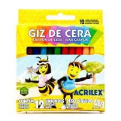 Giz de Cera c/12 Cores Acrilex