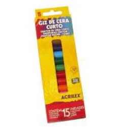 Giz de Cera escolar c/15 Cores Acrilex