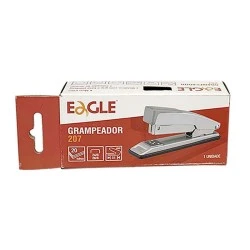 Grampeador Eagle 207 Prata 26/6 Para 12 Folhas