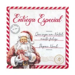 Guardanapo Decorado de Natal 32,5x32,5cm Entrega Especial - Cromus